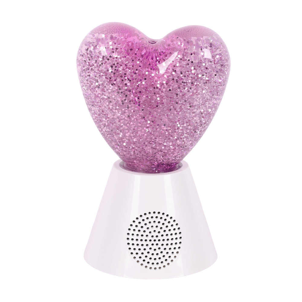Speaker with Glitter Heart LED