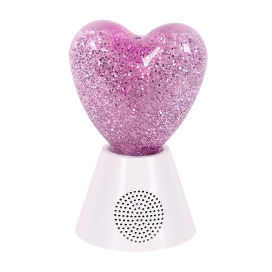 Speaker with Glitter Heart LED
