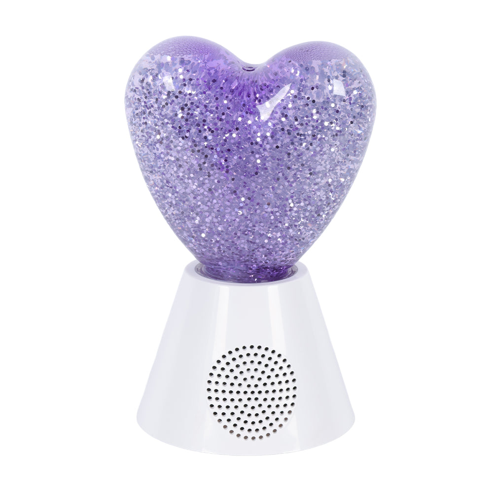 Speaker with Glitter Heart LED